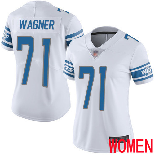 Detroit Lions Limited White Women Ricky Wagner Road Jersey NFL Football #71 Vapor Untouchable->women nfl jersey->Women Jersey